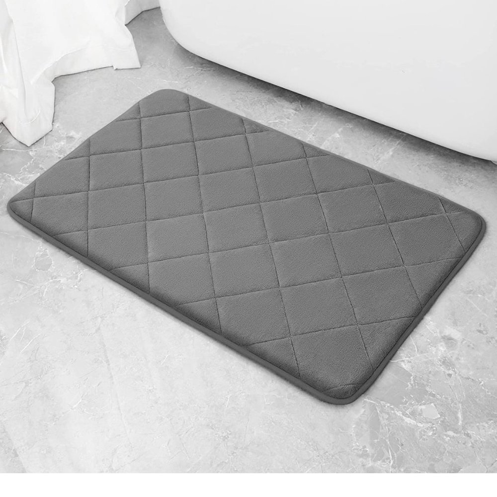 Memory Foam Bath Mat 20"x30" DARK GRAY